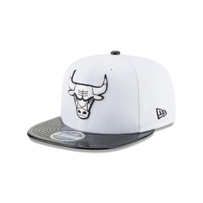 NBA Chicago Bulls Two Tone 9Fifty Strapback (BIJ3448) - White New Era Caps